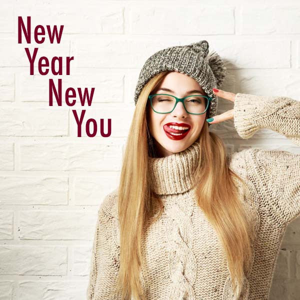 Girl posing for new year