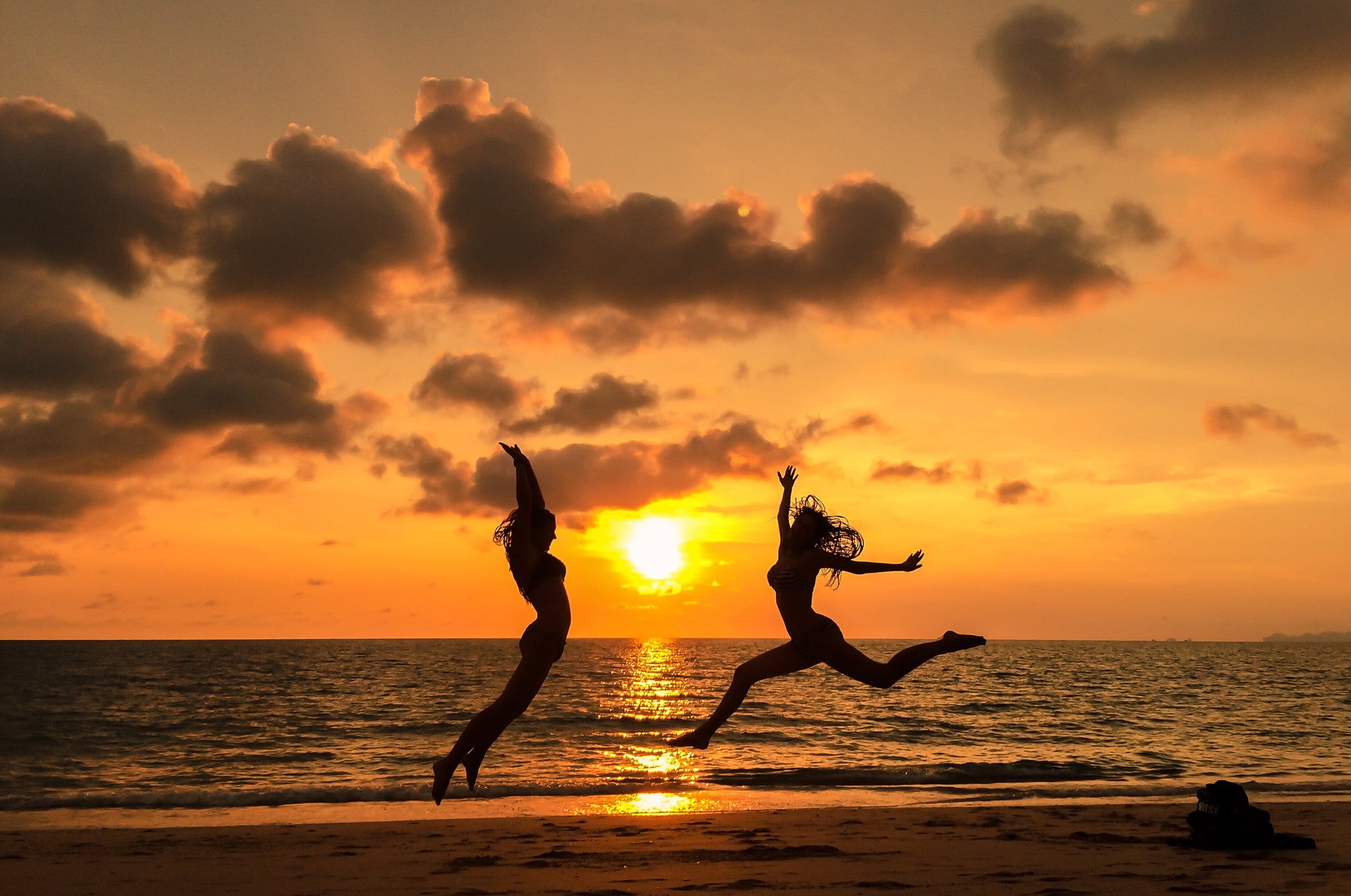 sunset on a beach