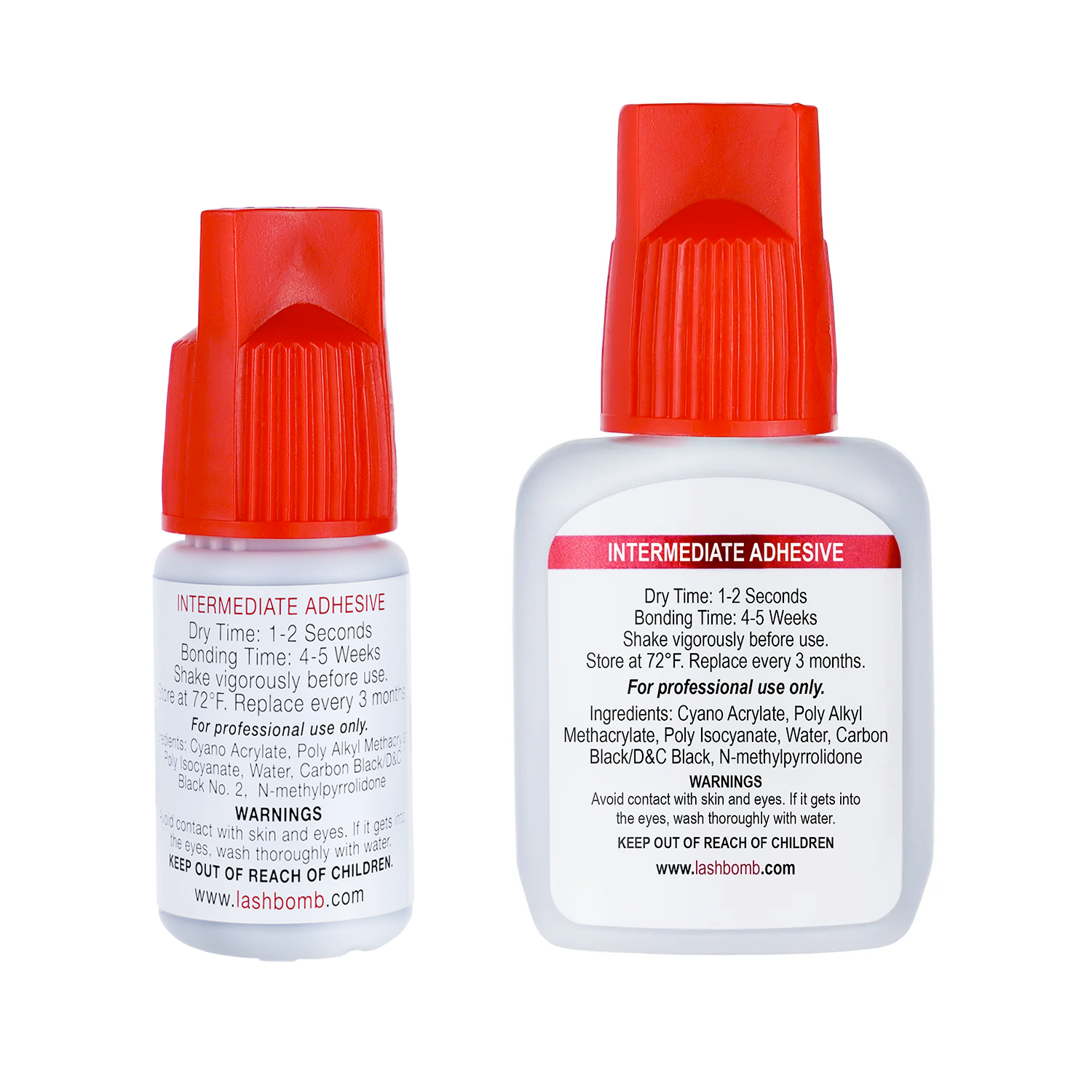 Cherry Bomb 5mL and 10mL Lash Adhesive – Beginner-Friendly, 1-2 Sec Dry | LashBomb