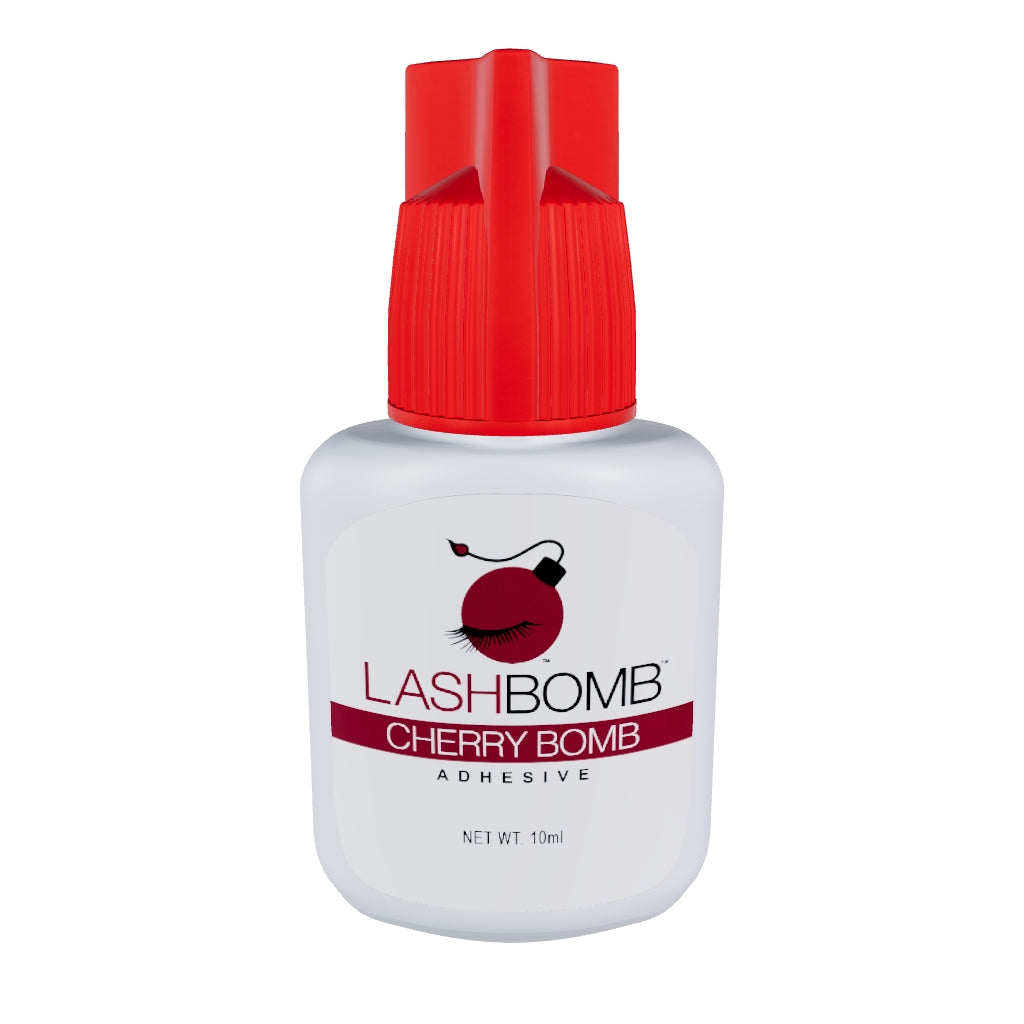 Cherry Bomb 10mL Lash Adhesive – Beginner-Friendly, 1-2 Sec Dry | LashBomb