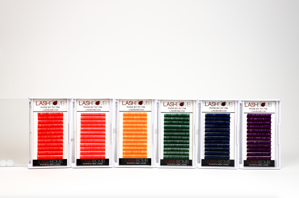 TRAYS - GREEN COLORED LASHES
