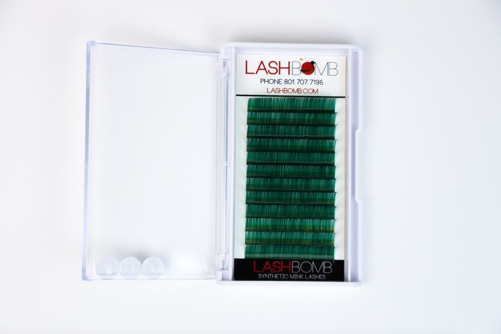 TRAYS - GREEN COLORED LASHES